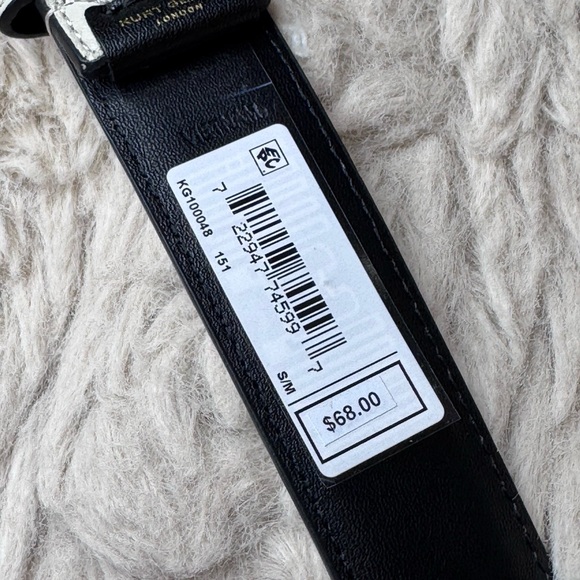 Kurt Geiger White Belt with Gold Buckle S-M main image 6